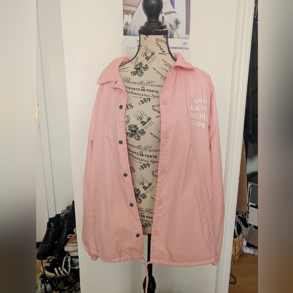 Anti Social Social Club Pink Coaches Jacket Medium